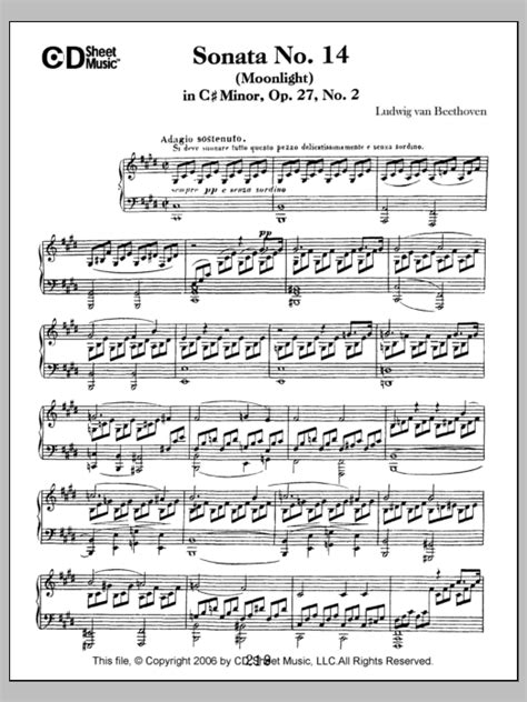 Beethoven - Sonata In C-Sharp Minor, Opus 27, No. 2 (Moonlight)